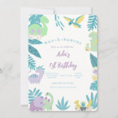 One-a-Saurus Dinosaurus Verjaardag Kaart (Voorkant)