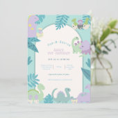 One-a-Saurus Dinosaurus Verjaardag Kaart (Staand voorkant)