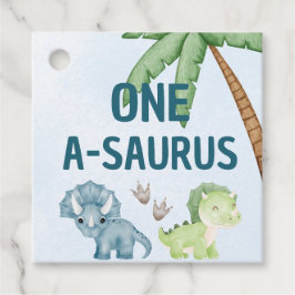 One-A-Saurus Favoriet Tag Eerste verjaardag Bedankjes Labels