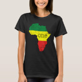 One Africa Pan African Pride Map Flag Black Pride T-shirt (Voorkant)