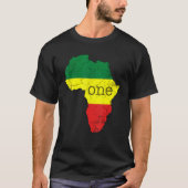 One Africa Pan African Pride Map Flag Black Pride T-shirt (Voorkant)
