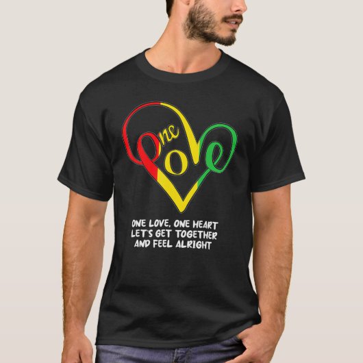 One African Love Heart Black History Month Cool BL T-shirt (Voorkant)