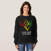 One African Love Heart Black History Month Cool BL Trui (Voorkant volledig)