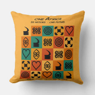One Afrika – Adinkra – Ghana -  Kussen