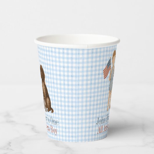 One All American Boy - Dog - Red White & Two Papieren Bekers (Rechts)