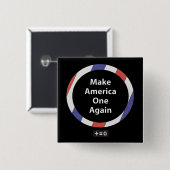 One America Red White en Blue Patriottic Vierkante Button 5,1 Cm (Voorkant /achterkant)