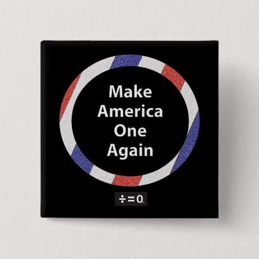 One America Red White en Blue Patriottic Vierkante Button 5,1 Cm (Voorkant)