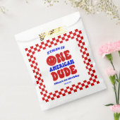 One American Dude 4 juli 1 Verjaardagsfeestje Bedankzakje (Gezegeld)