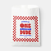 One American Dude 4 juli 1 Verjaardagsfeestje Bedankzakje (Voorkant)