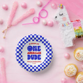 One American Dude 4 juli 1 Verjaardagsfeestje Papieren Kommen (Feest)