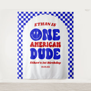 One American Dude 4 juli 1 Verjaardagsfeestje Wandkleed