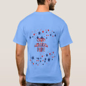 One American Dude 4 juli Rood Wit en Blauw T-shirt (Achterkant)