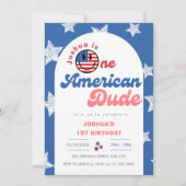 One American Dude 4th van 1 juli Verjaardag Kaart (Voorkant)