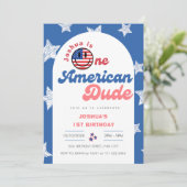 One American Dude 4th van 1 juli Verjaardag Kaart (Staand voorkant)