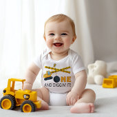 One and Diggin’ IT Construction Verjaardag Baby Bo Romper