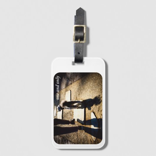 one and only 犬と散歩のラゲッジタグ bagagelabel (Voorkant (verticaal))
