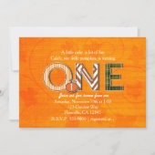 ONE Autumn Herfst 1st Birthday Party Invitation Kaart (Voorkant)
