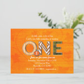 ONE Autumn Herfst 1st Birthday Party Invitation Kaart (Staand voorkant)
