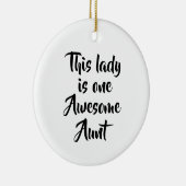 One Awesome Aunt Funny Keramisch Ornament (Rechts)