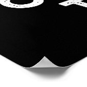 One Baa Tuba Funny Music Sheep Pun Dark BG Poster (Hoek)