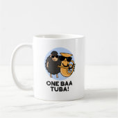 One Baa Tuba Funny Music Sheep Pun Koffiemok (Links)