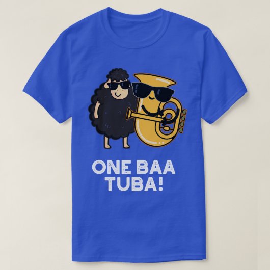 One Baa Tuba Funny Music Sheep Pun T-shirt (Design voorkant)