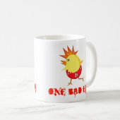 One Bad Egg Punk Rock Easter Chick Coffee Mok (Voorkant rechts)
