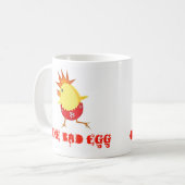 One Bad Egg Punk Rock Easter Chick Coffee Mok (Voorkant links)