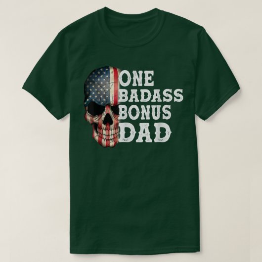 One Badass Bonus Pap Birthday Vaderdag Gift T-shirt (Design voorkant)