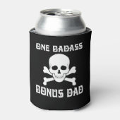 One Badass Bonus Step Pap Birthday Blikjeskoeler (Blikje Voorkant)