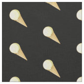 One Ball Ice Cream Cone Patroon Stof (Close Up)