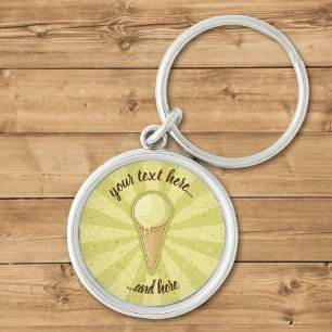 One Ball Ice Cream Cone Sleutelhanger