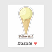 One Ball Ice Cream Cone Sticker (Vel)