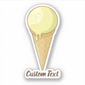 One Ball Ice Cream Cone Sticker (Voorkant)