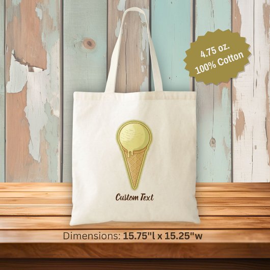 One Ball Ice Cream Cone Tote Bag
