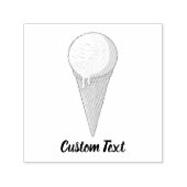 One Ball Ice Cream Cone Zelfinktende Stempel (Design)