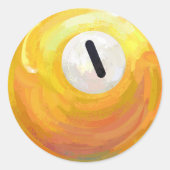One Ball Ronde Sticker (Voorkant)