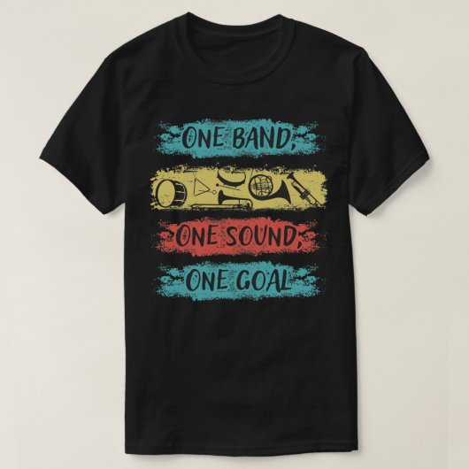 One Band One Sound One Goal Marching Band T-shirt (Design voorkant)