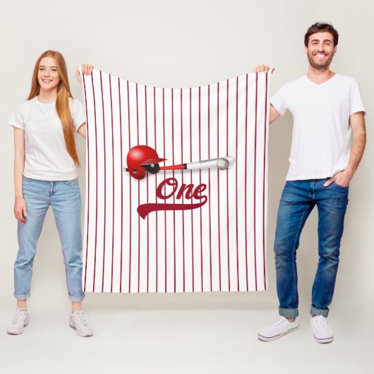 One Baseball Fan Fleece Deken (In situ)