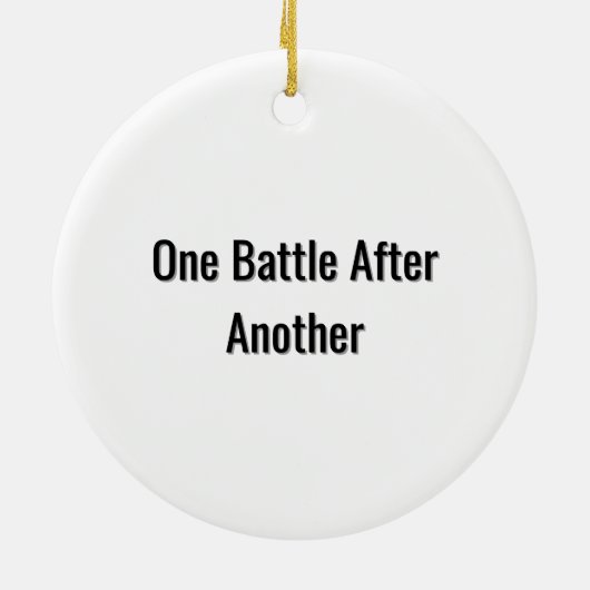 One Battle After Another – Cinematic Movie-Inspire Keramisch Ornament (Achterkant)