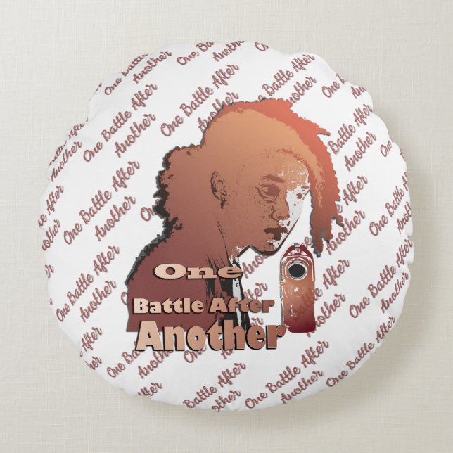 One Battle After Another – Cinematic Movie-Inspire Rond Kussen (Voorkant)