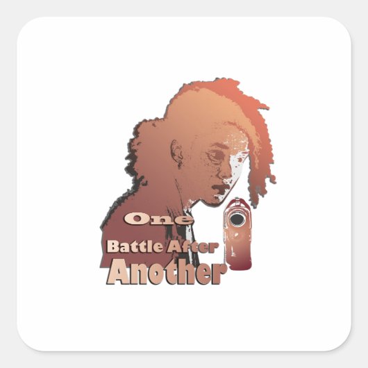 One Battle After Another – Cinematic Movie-Inspire Vierkante Sticker (Voorkant)