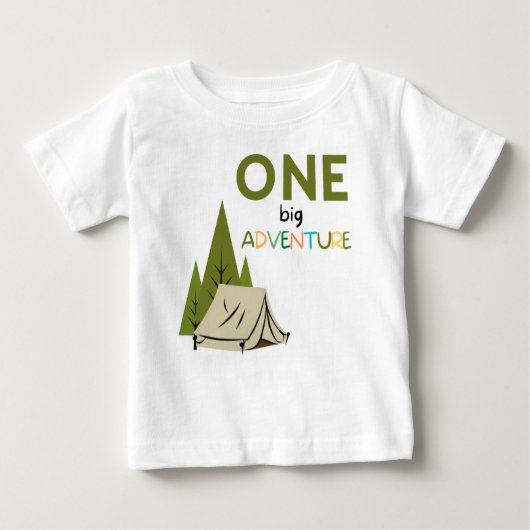 ONE big Adventure first birthday baby shirt (Voorkant)