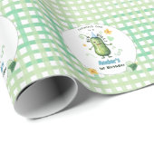 One Big Dill Pickle First Birthday Blue Cadeaupapier (Rol Hoek)