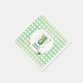 One Big Dill Pickle First Birthday Blue Servet (Hoek)