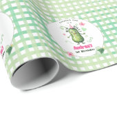 One Big Dill Pickle First Birthday Pink Cadeaupapier (Rol Hoek)