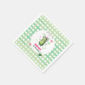 One Big Dill Pickle First Birthday Pink Servet (Hoek)