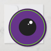 One Big Eye Paarse Feest Kaart (Voorkant)