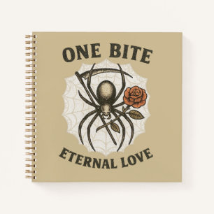 One Bite Eternal Love Gothic Spider voor Halloween Notitieboek