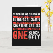 One Black Belt Funny Martial Arts Karate Taekwondo Kaart (Gele Bloem)